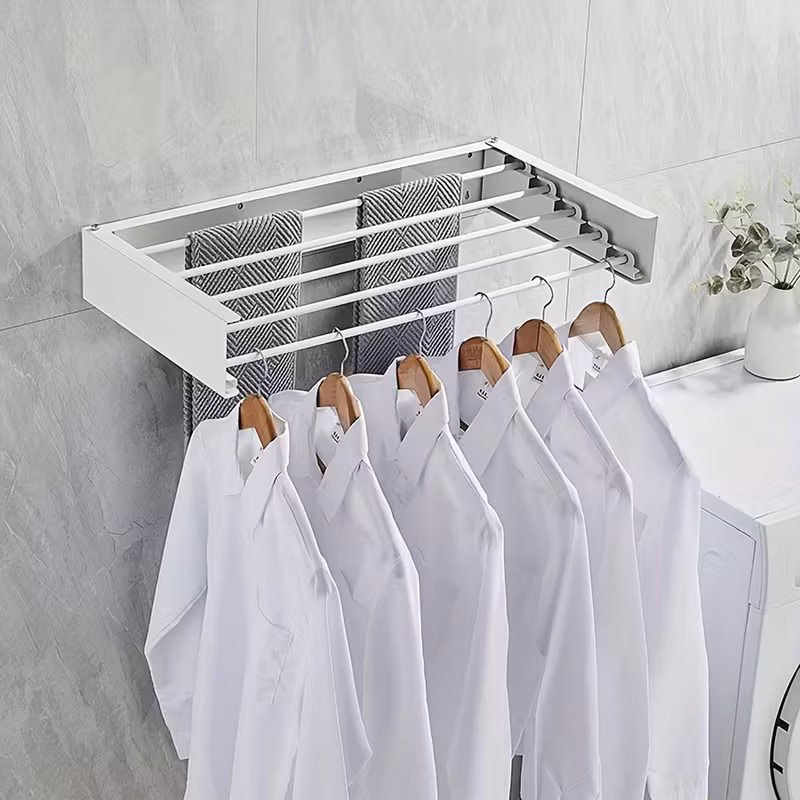 Wall Mounted Clothes Drying Line - Suitable for Indoors and Outdoors