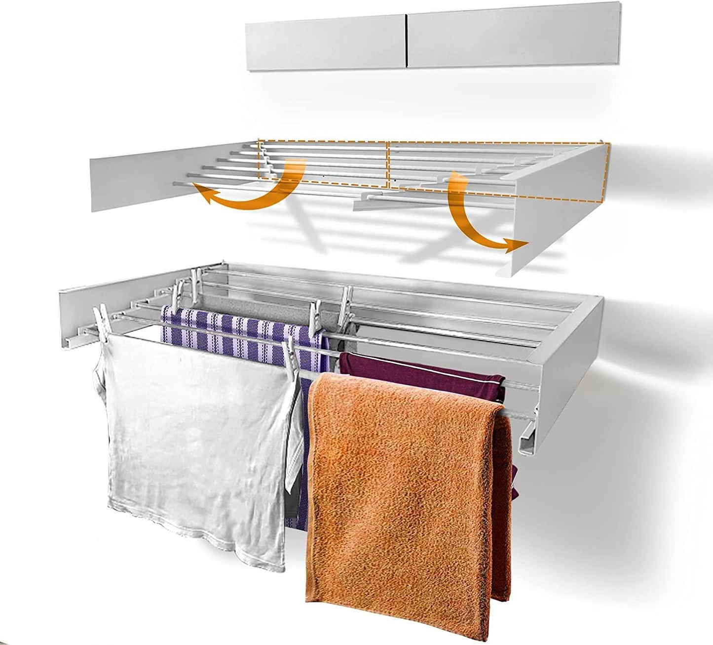Wall Mounted Clothes Drying Line - Suitable for Indoors and Outdoors